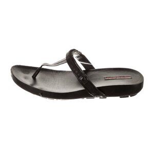 Prada Sport Authentic Solid Black Women’s Thong Flat Sandals Slides 11 41